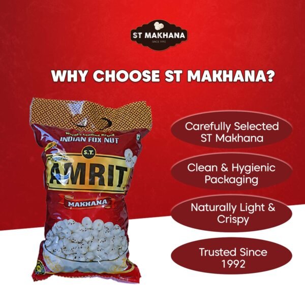 Amrit S.T Makhana 500g Combo Pack, Crunchy & Healthy Makhana